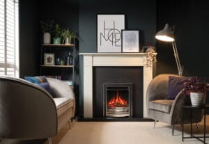 FireFX Amara Electric Fire in Chrome and Black