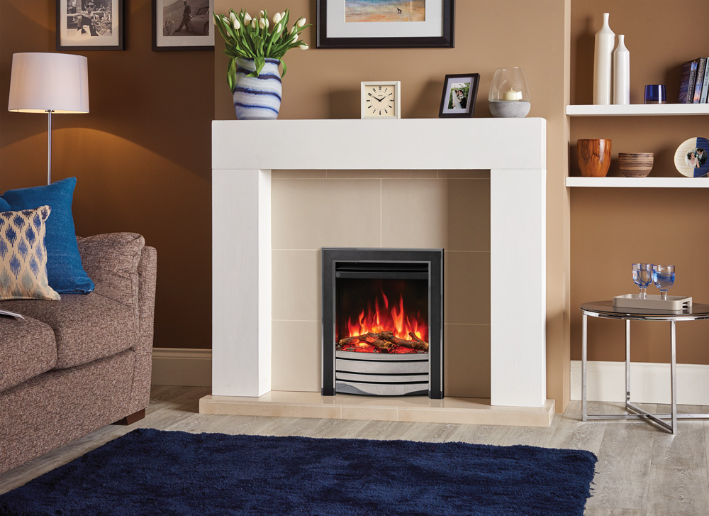 FireFX Amara Electric Fire in Chrome and Black