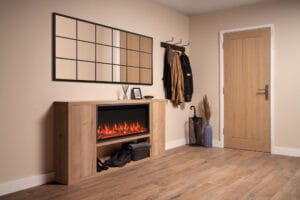 FireFX Atmos 105R electric fire. Shown with Venezia Suite
