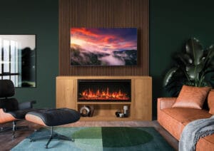 FireFX Atmos 105R electric fire. Shown with Venezia Suite