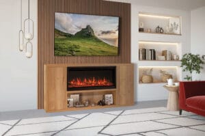 FireFX Atmos 105R electric fire. Shown with Venezia Suite